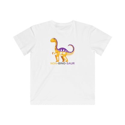 Non-Binary Dinosaur Kids T-Shirt | Gender Inclusive Cute Dino Tee