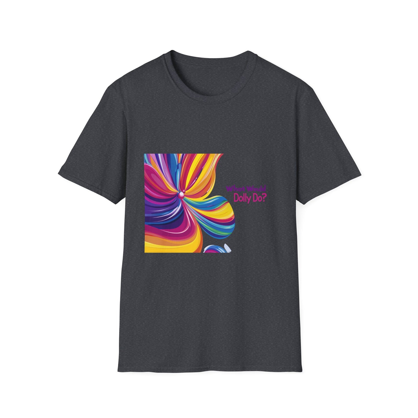 What Would Dolly Do Rainbow Flower T-Shirt | LGBTQ+ Pride Unisex Tee | Country Music Fan Gift