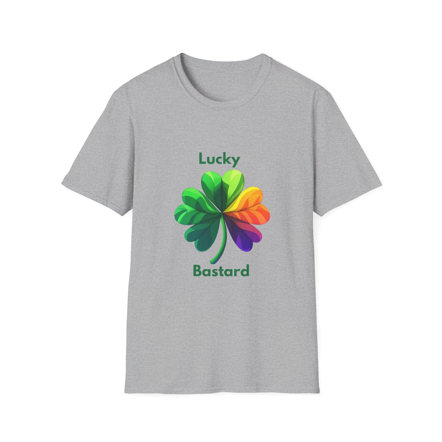 Lucky Bastard Rainbow Shamrock Pride T-Shirt | LGBTQ+ Unisex Tee