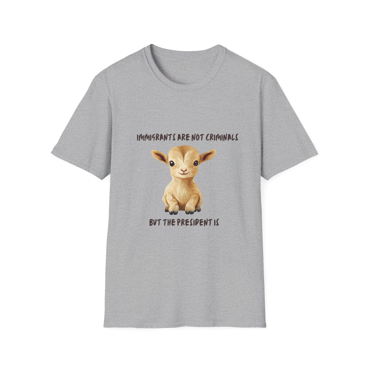 Cute Baby Goat Immigration Rights T-Shirt | Kawaii Activist Unisex Tee