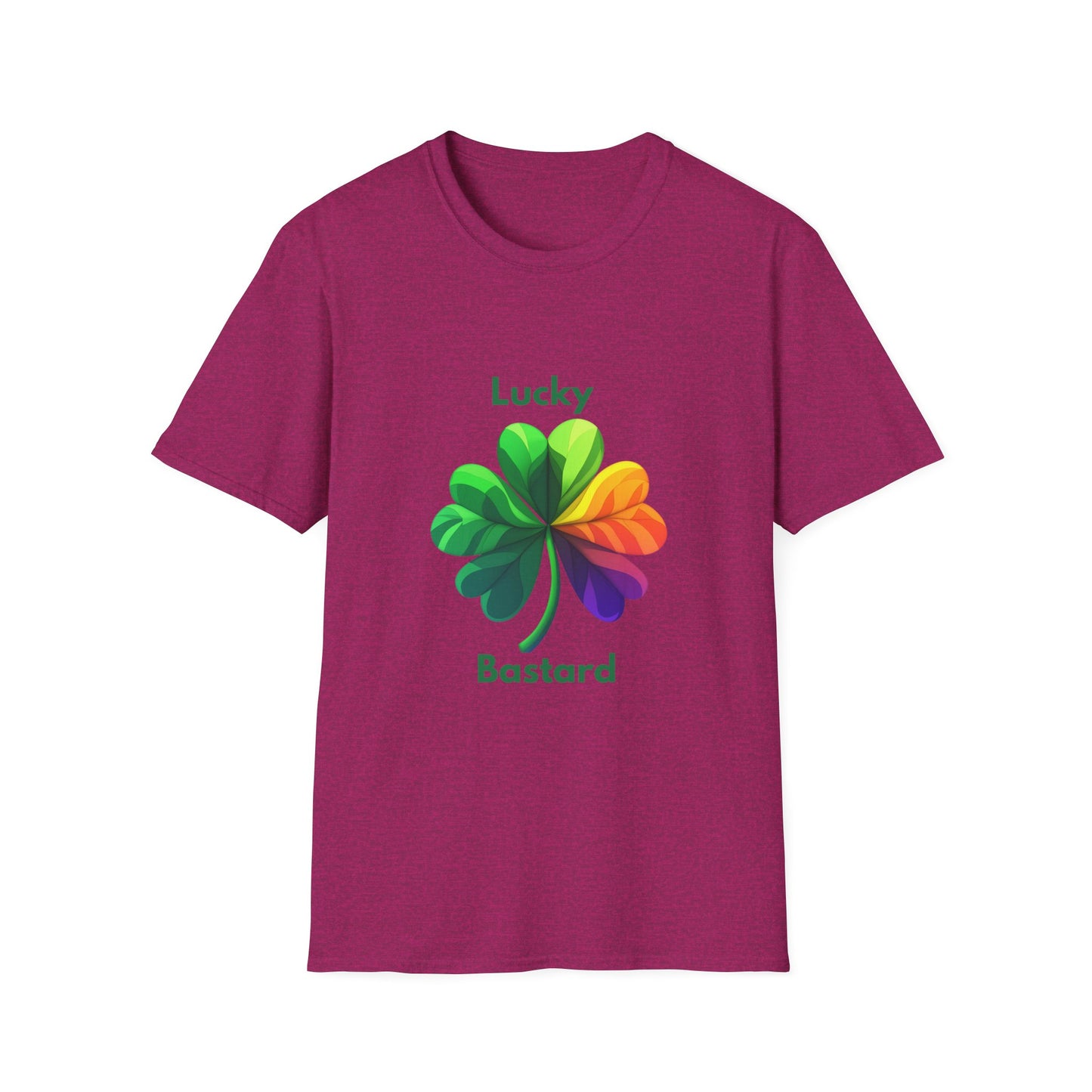 Lucky Bastard Rainbow Shamrock Pride T-Shirt | LGBTQ+ Unisex Tee