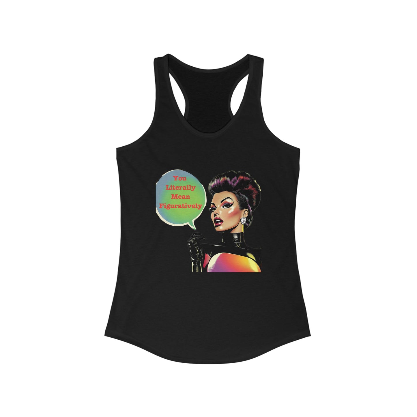 Retro Grammar Queen Racerback Tank | You Literally Mean Figuratively