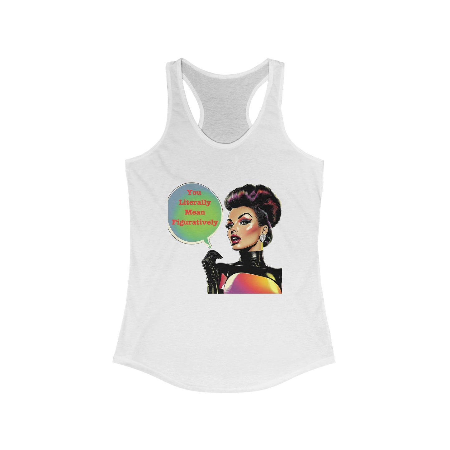 Retro Grammar Queen Racerback Tank | You Literally Mean Figuratively