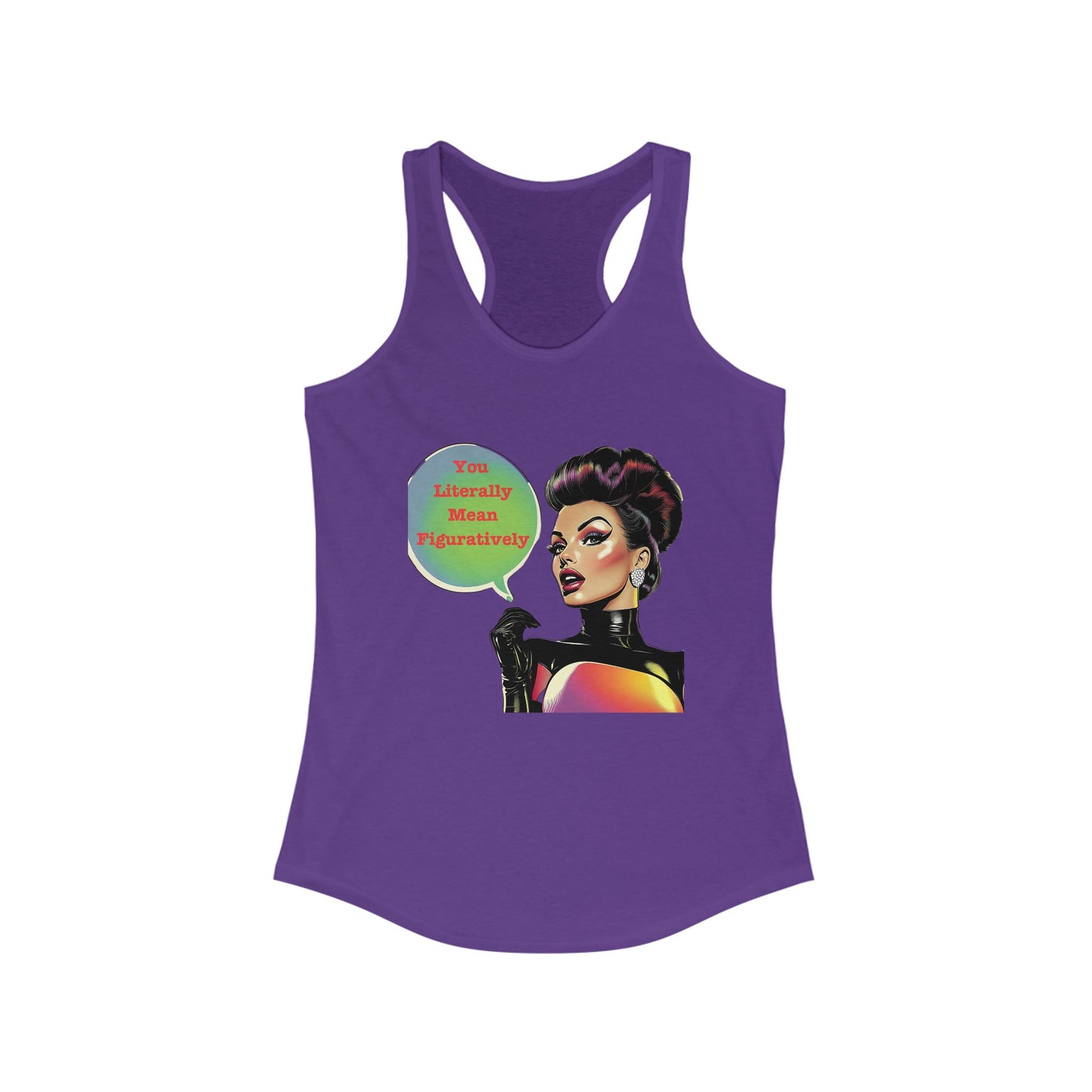 Retro Grammar Queen Racerback Tank | You Literally Mean Figuratively