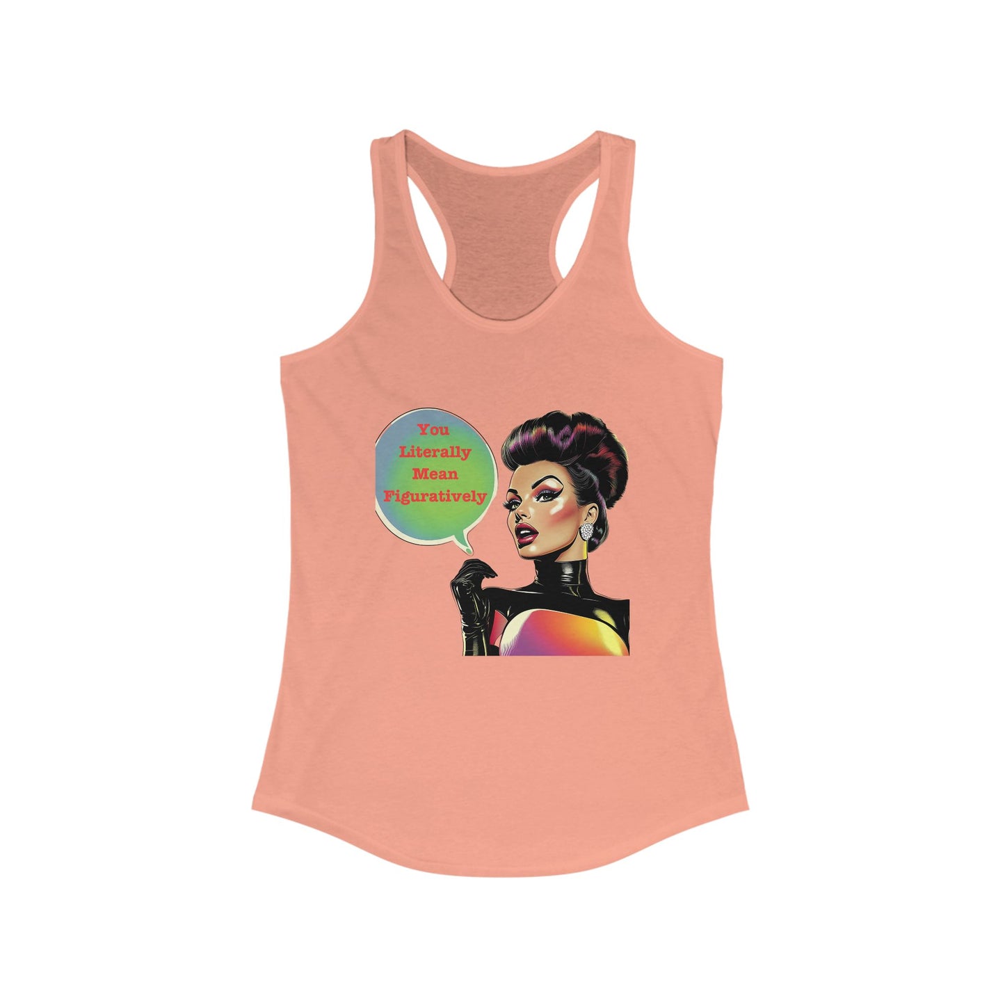 Retro Grammar Queen Racerback Tank | You Literally Mean Figuratively
