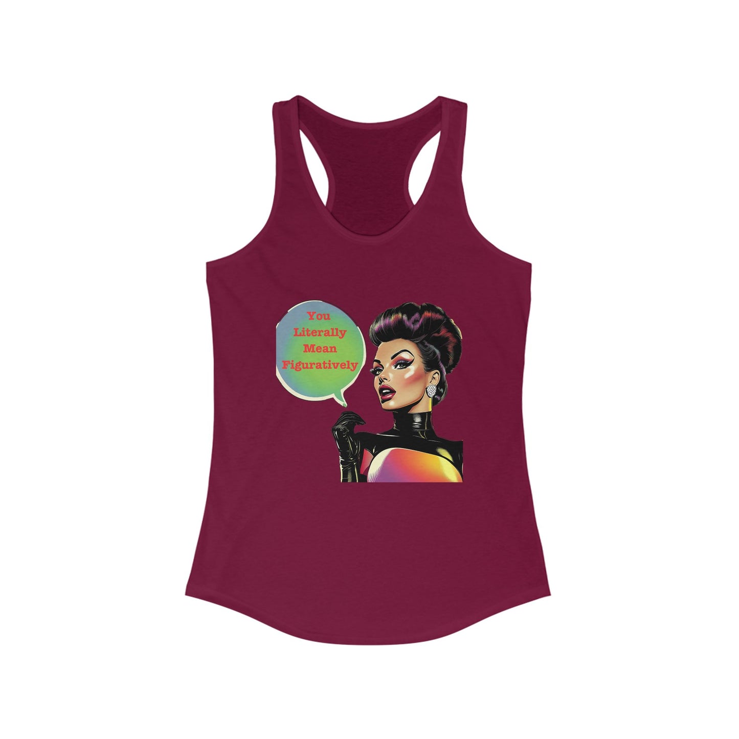 Retro Grammar Queen Racerback Tank | You Literally Mean Figuratively