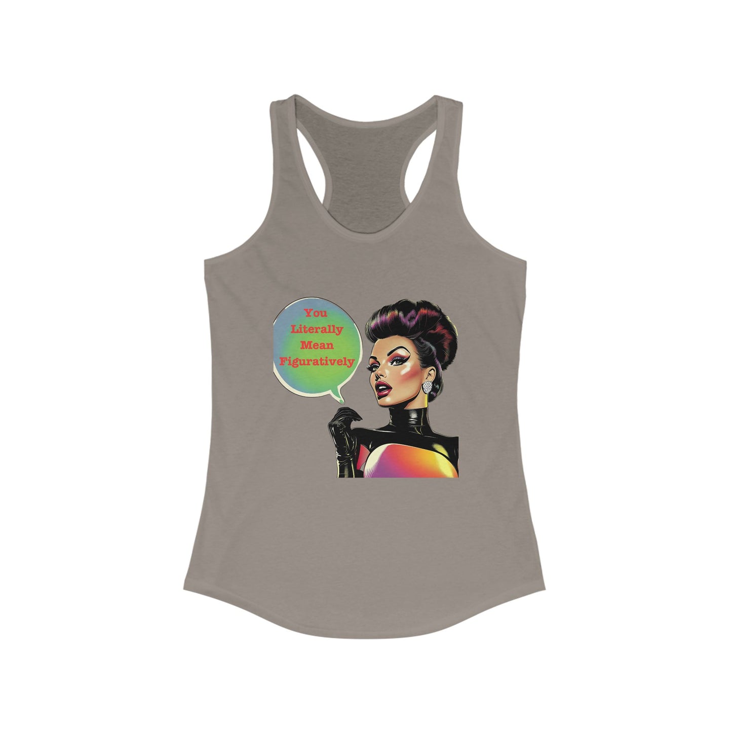 Retro Grammar Queen Racerback Tank | You Literally Mean Figuratively