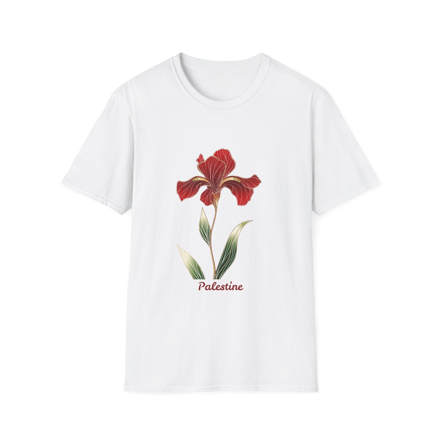 Palestine Iris Flower Unisex T-Shirt | Solidarity Cotton Tee