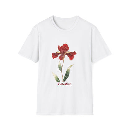 Palestine Iris Flower Unisex T-Shirt | Solidarity Cotton Tee