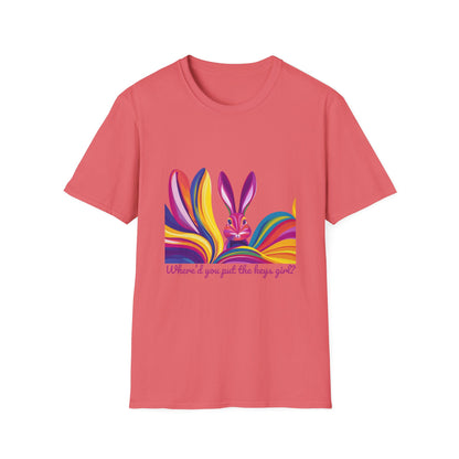 Rainbow Bunny "Where'd You Put The Keys" Pride T-Shirt