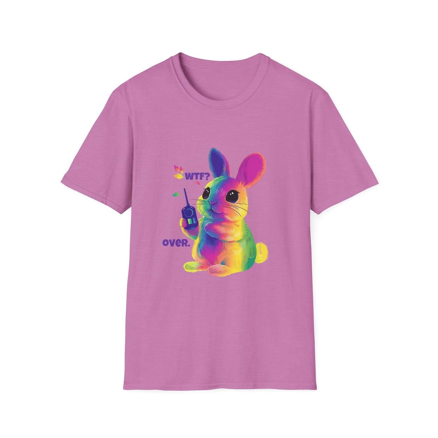 Rainbow Bunny WTF? OVER. Protest T-Shirt | Cute Activist Tee