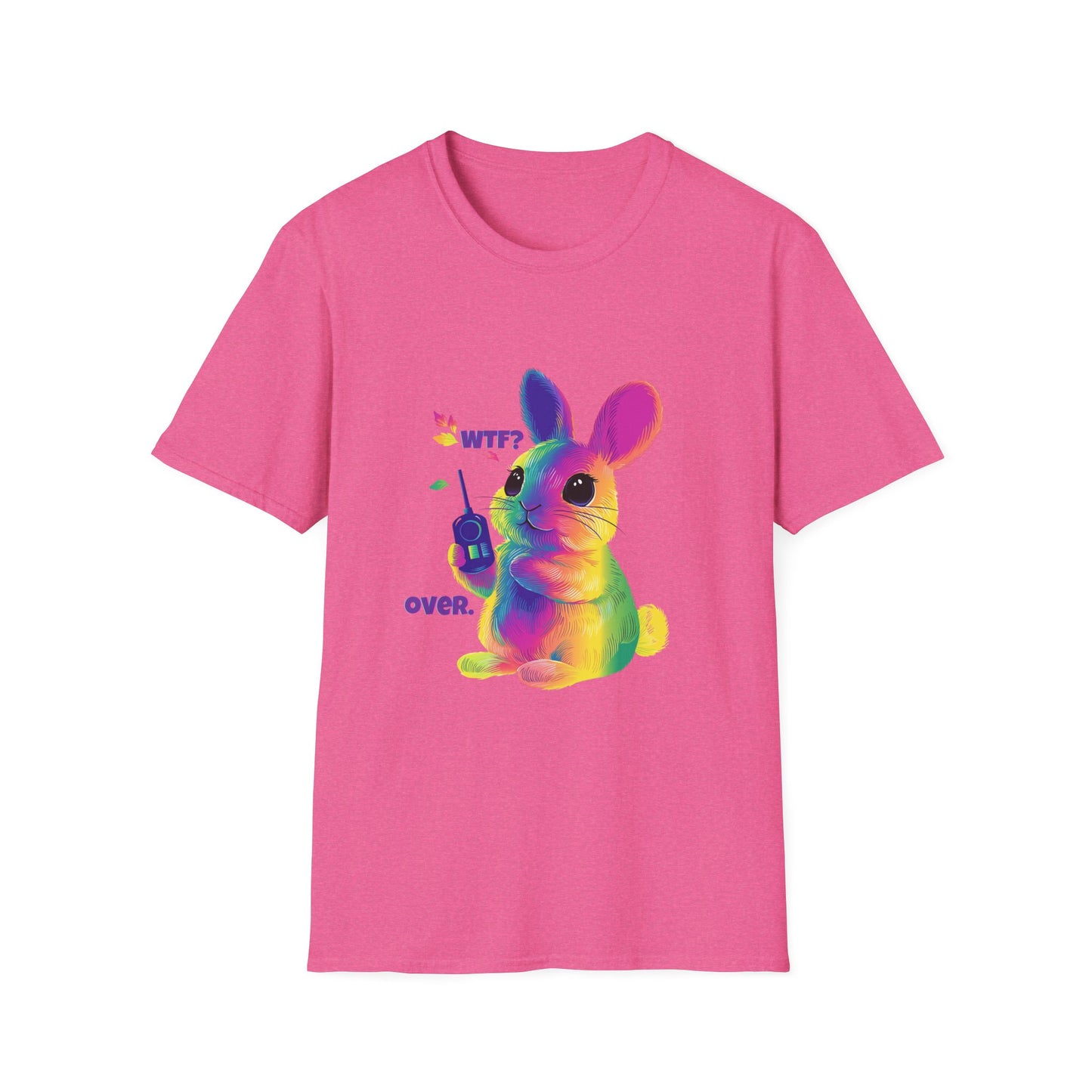 Rainbow Bunny WTF? OVER. Protest T-Shirt | Cute Activist Tee