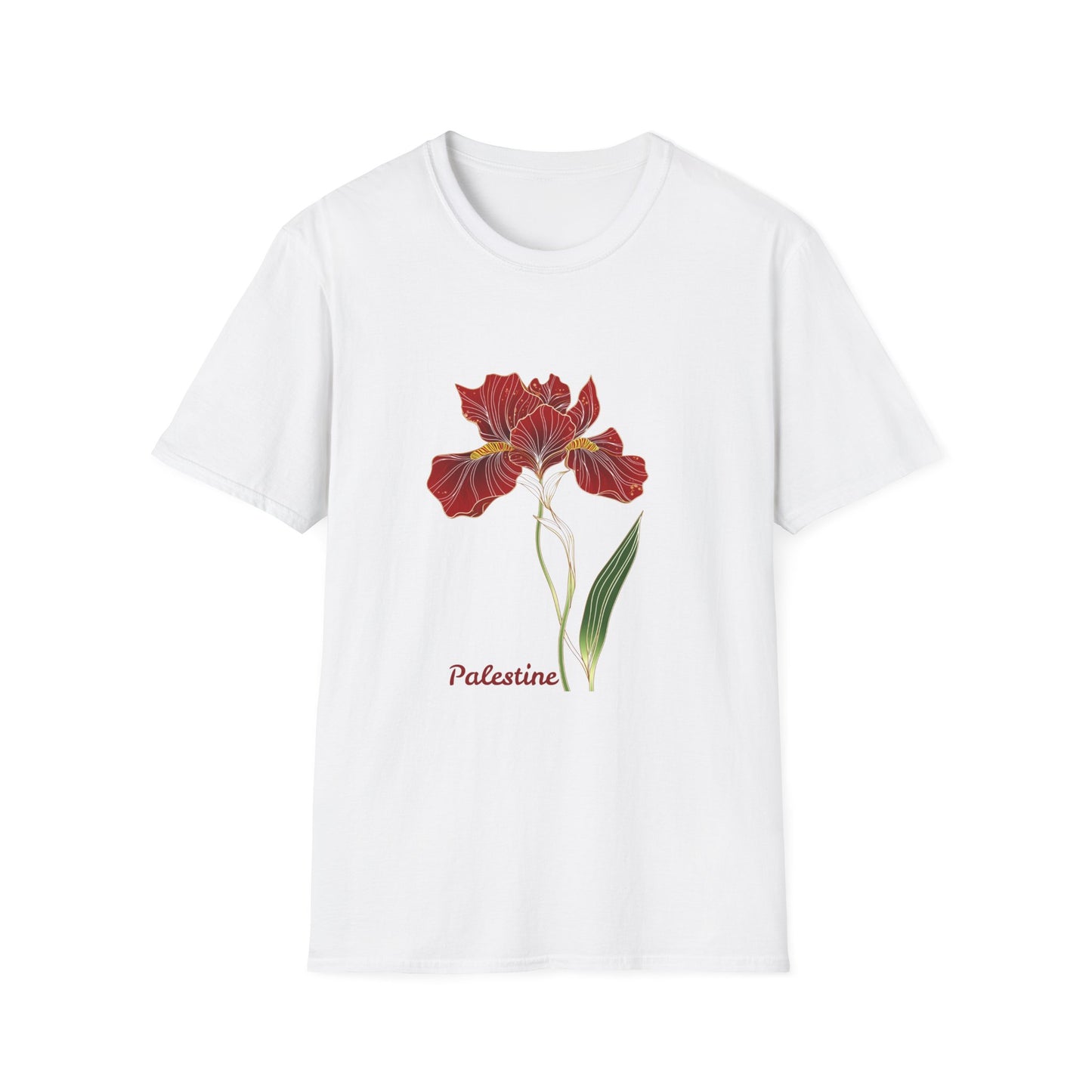 Palestine Iris Flower Unisex T-Shirt | Solidarity Cotton Tee