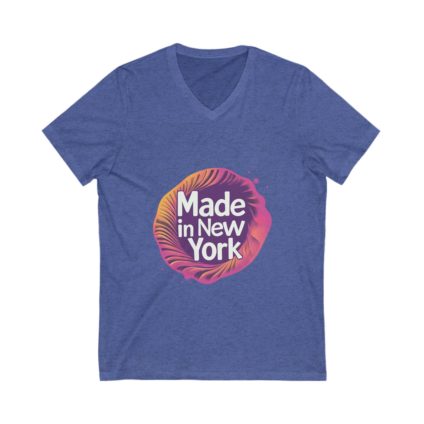Made in New York V-Neck T-Shirt | Modern NYC Pride Design | Urban Retro Unisex Tee