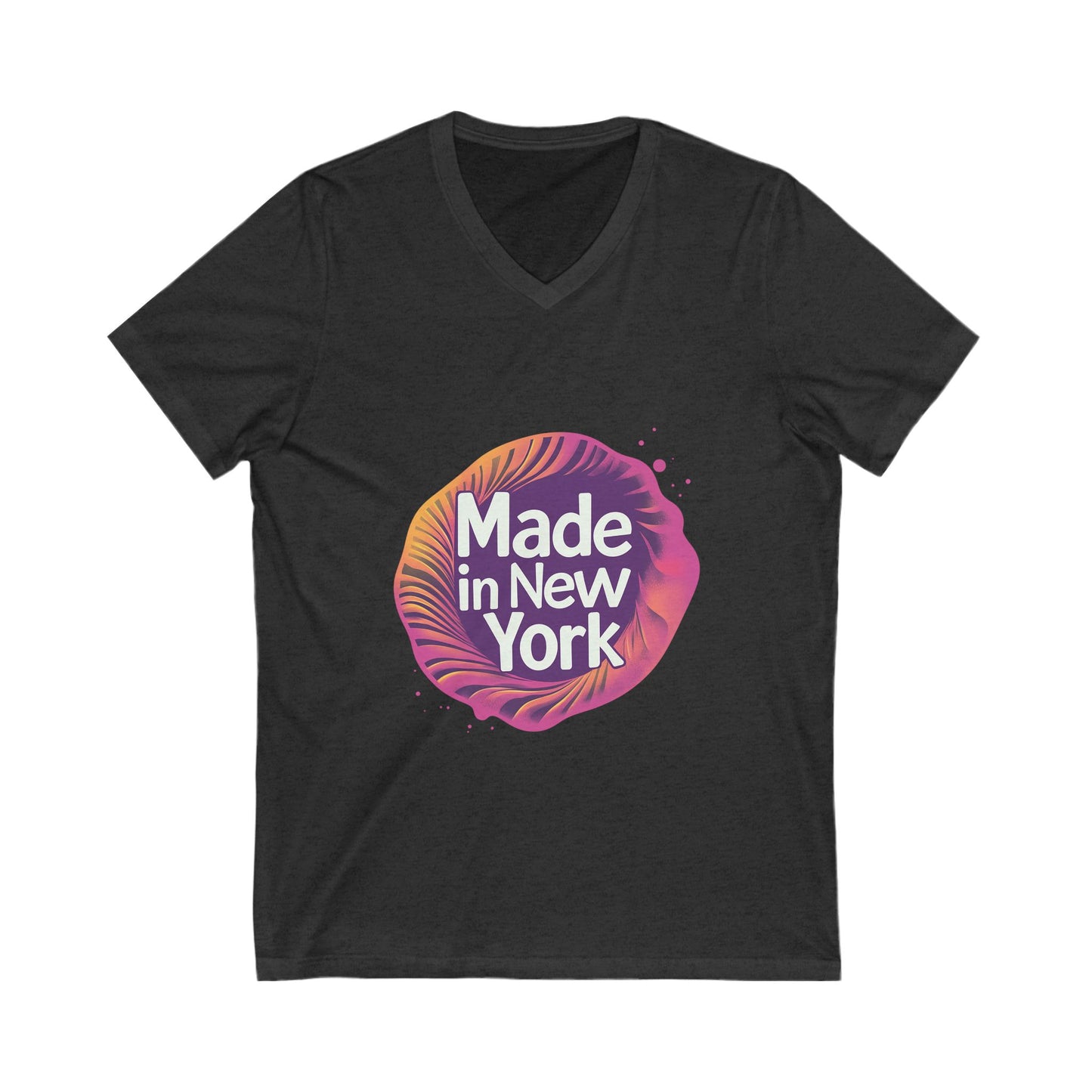 Made in New York V-Neck T-Shirt | Modern NYC Pride Design | Urban Retro Unisex Tee