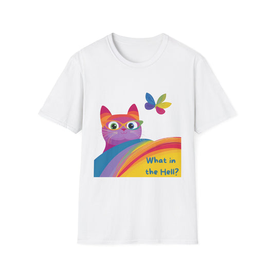 Kawaii Rainbow Cat T-Shirt | LGBTQ+ Pride Activist Kitty Tee | Cute Protest Fashion
