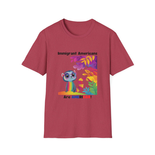 Immigrant Americans Rainbow Koala T-Shirt | Cute Activism Unisex Tee