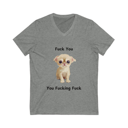 Sassy Kitten V-Neck T-Shirt | Funny Cat Attitude Design | Unisex Tee
