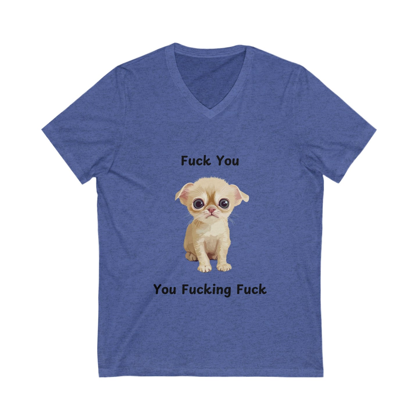 Sassy Kitten V-Neck T-Shirt | Funny Cat Attitude Design | Unisex Tee