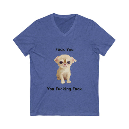 Sassy Kitten V-Neck T-Shirt | Funny Cat Attitude Design | Unisex Tee