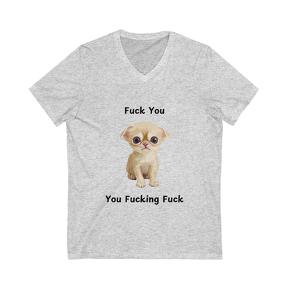 Sassy Kitten V-Neck T-Shirt | Funny Cat Attitude Design | Unisex Tee