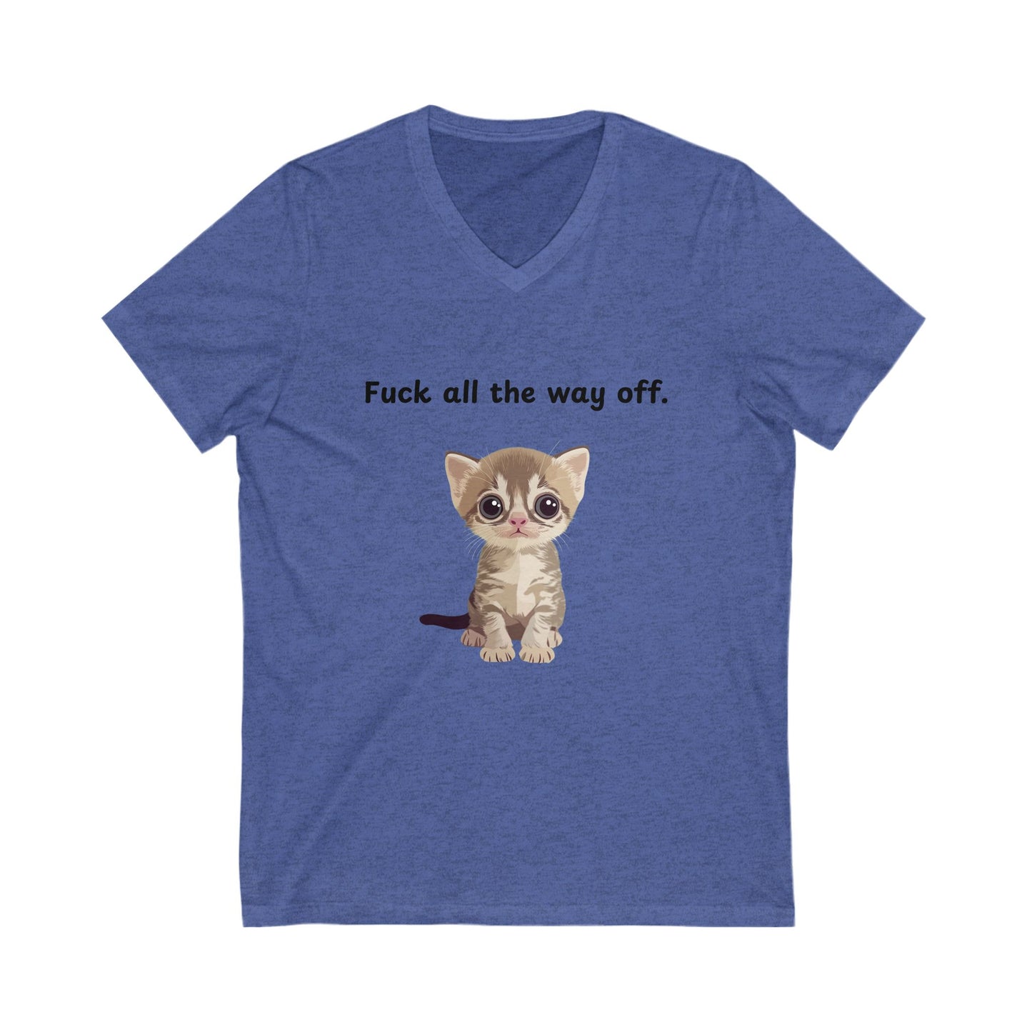 Sassy Cat V-Neck T-Shirt | Cute Kitten Attitude | Unisex Funny Pet Tee