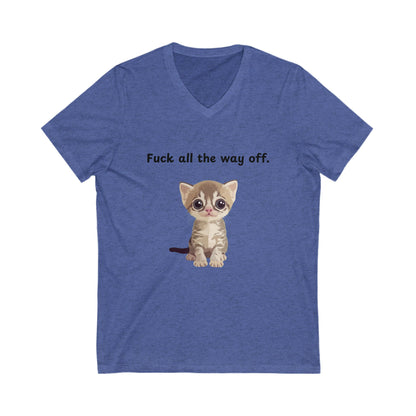Sassy Cat V-Neck T-Shirt | Cute Kitten Attitude | Unisex Funny Pet Tee