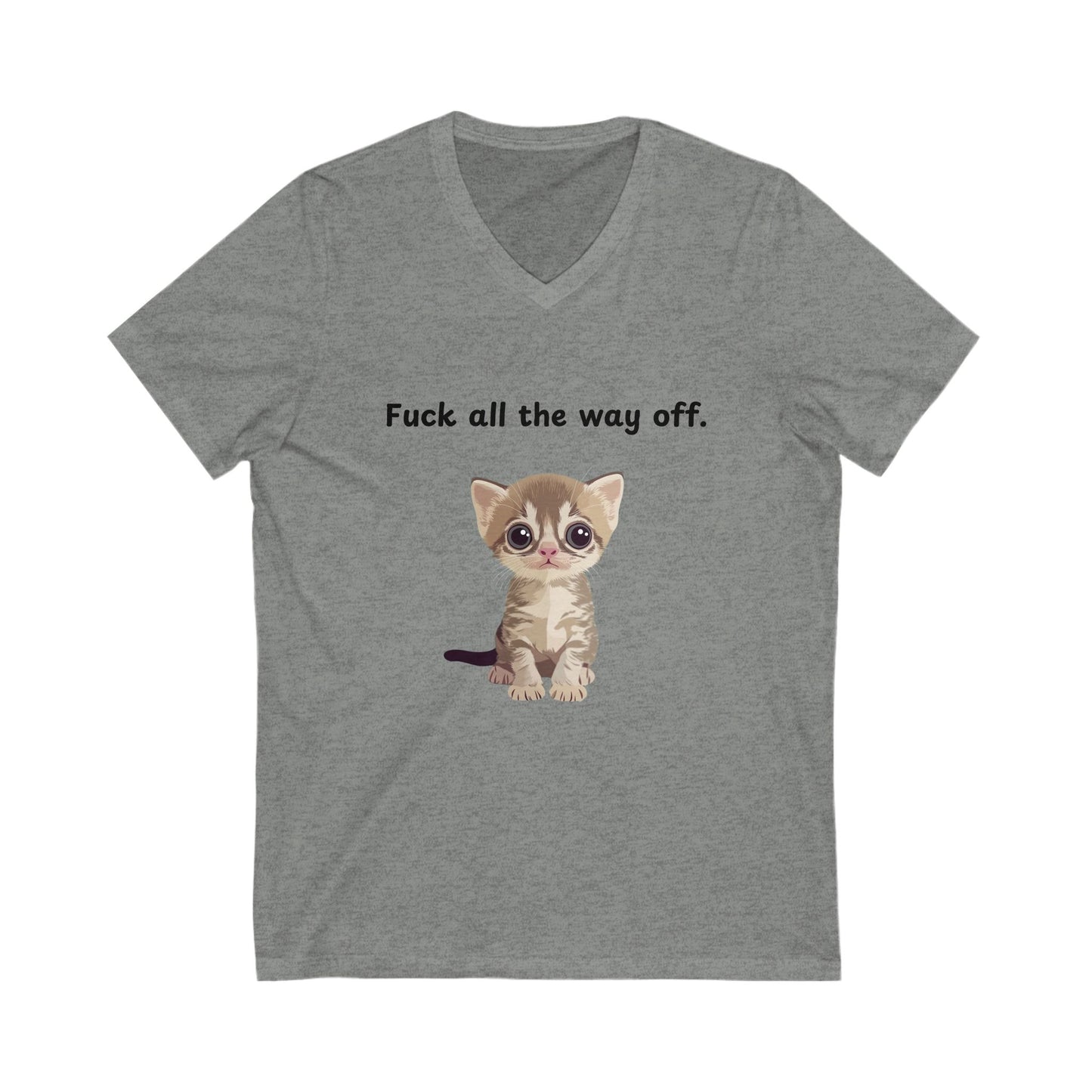 Sassy Cat V-Neck T-Shirt | Cute Kitten Attitude | Unisex Funny Pet Tee