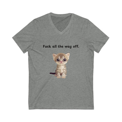 Sassy Cat V-Neck T-Shirt | Cute Kitten Attitude | Unisex Funny Pet Tee
