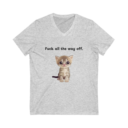 Sassy Cat V-Neck T-Shirt | Cute Kitten Attitude | Unisex Funny Pet Tee