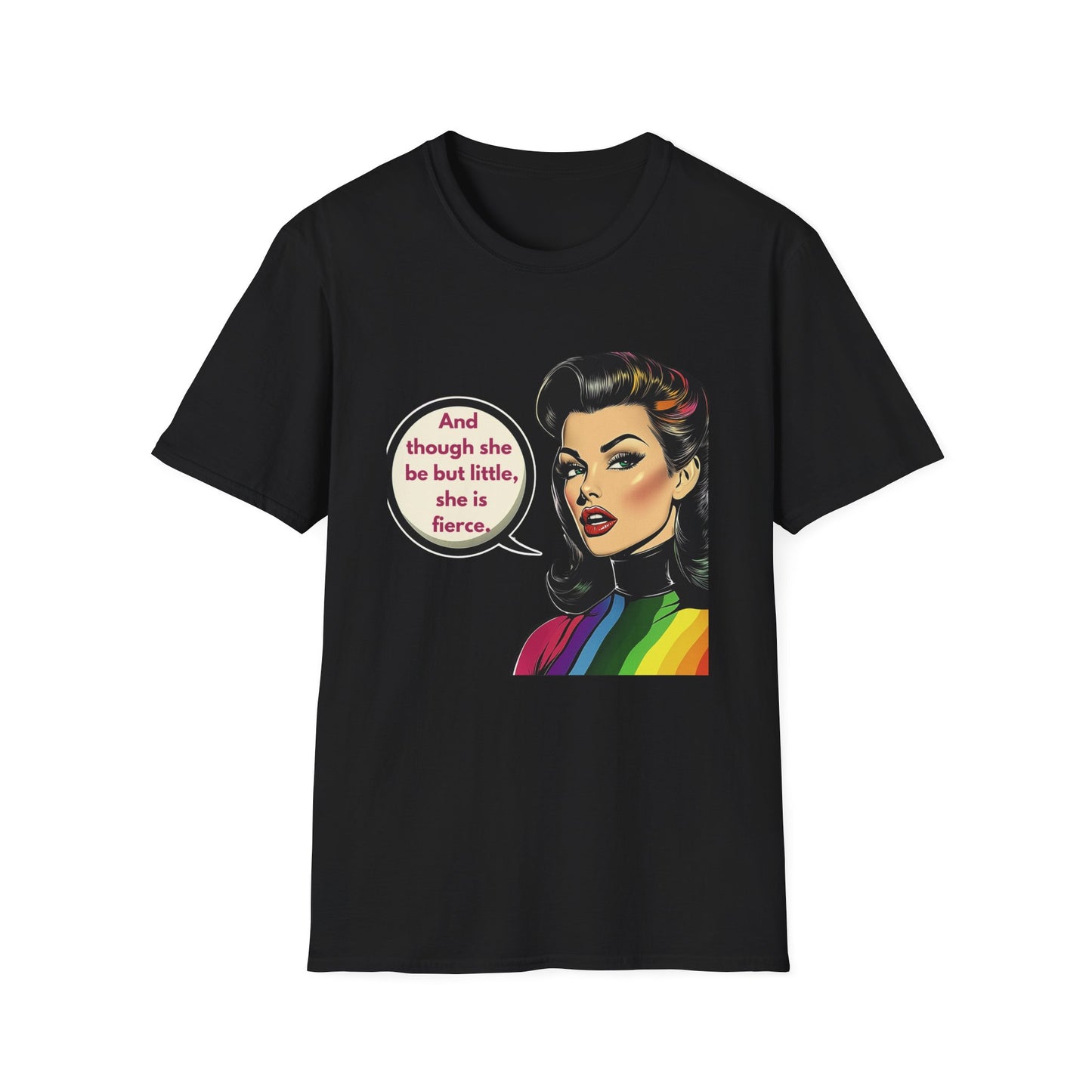Fierce Though Little Retro Feminist T-Shirt | Vintage Comic Pride Tee