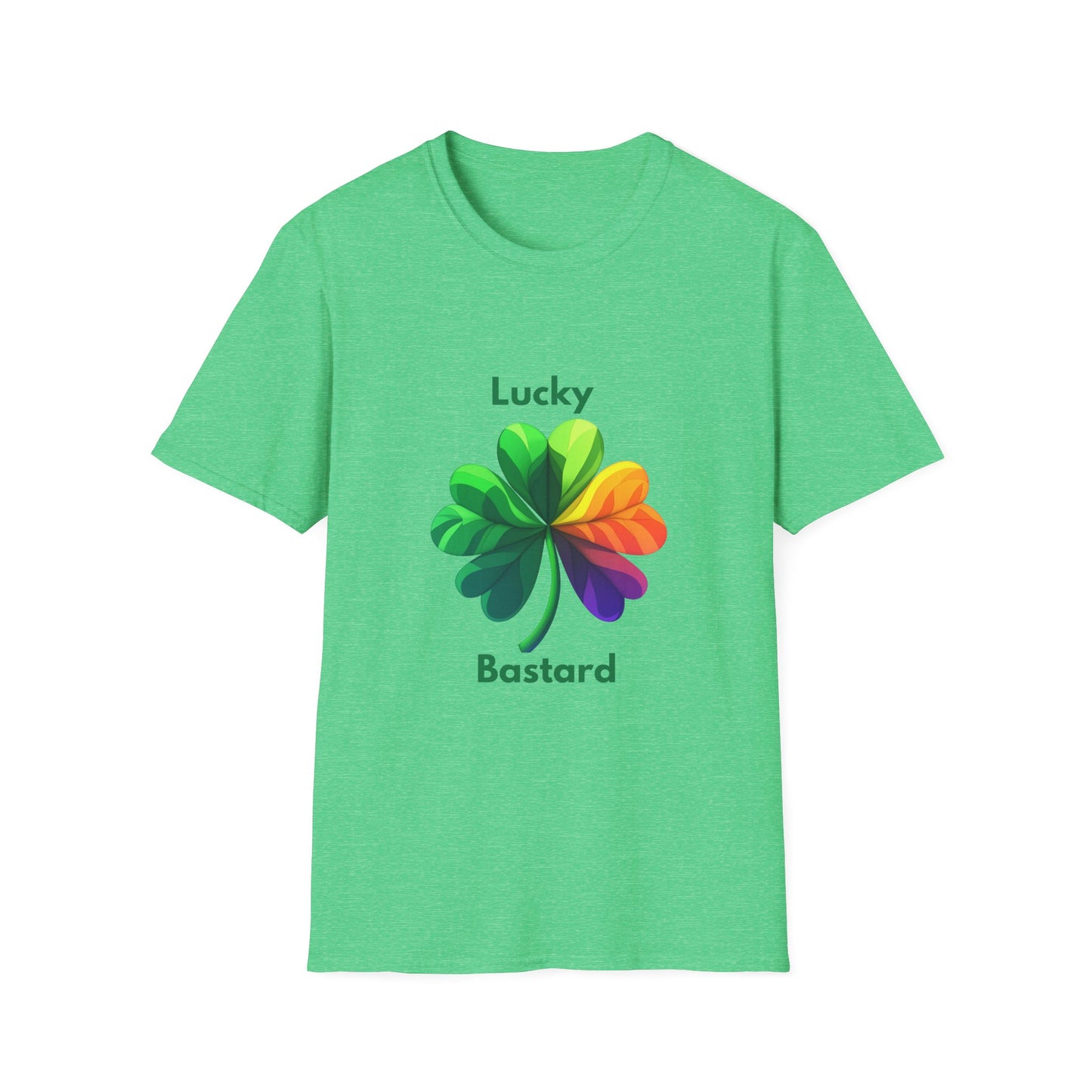 Lucky Bastard Rainbow Shamrock Pride T-Shirt | LGBTQ+ Unisex Tee