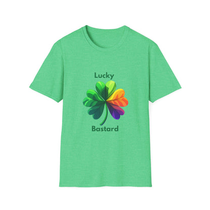 Lucky Bastard Rainbow Shamrock Pride T-Shirt | LGBTQ+ Unisex Tee