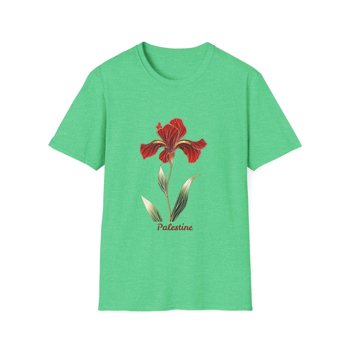 Palestine Iris Flower Unisex T-Shirt | Solidarity Cotton Tee