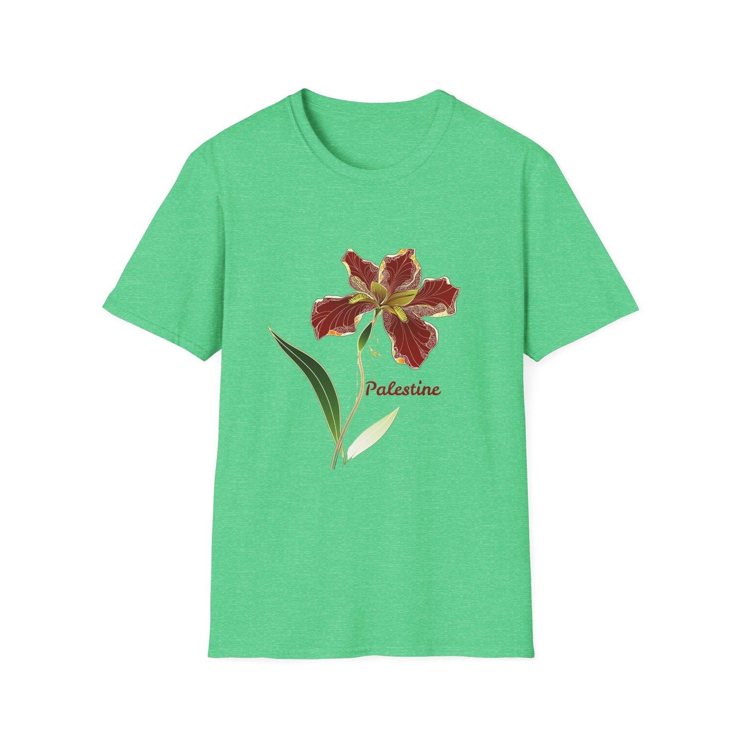 Palestine Iris Flower Unisex T-Shirt | Solidarity Cotton Tee