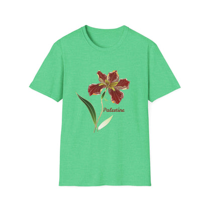 Palestine Iris Flower Unisex T-Shirt | Solidarity Cotton Tee