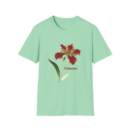Palestine Iris Flower Unisex T-Shirt | Solidarity Cotton Tee
