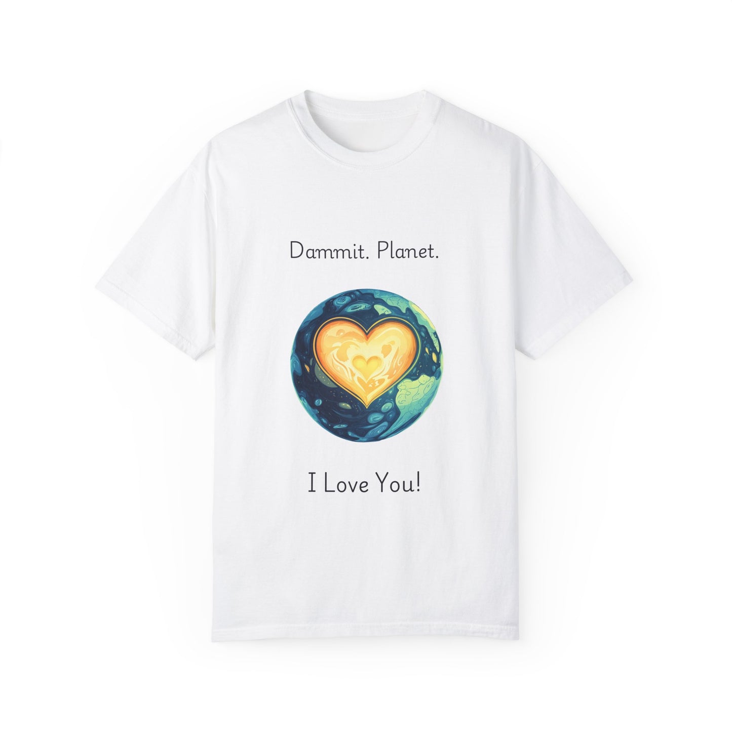 Earth Heart Environmental T-Shirt | Planet Love Statement Tee | Eco Activist Gift