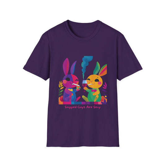 Snipped Guys Are Sexy T-Shirt | Kawaii Bunny Activism | LGBTQ+ Pride Unisex Tee