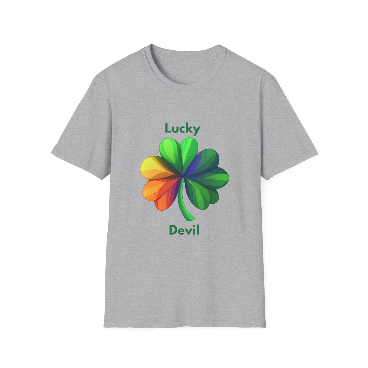 Lucky Devil Rainbow Clover T-Shirt | Pride Shamrock Tee