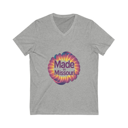 Made in Missouri Retro Sunrise V-Neck T-Shirt | State Pride Unisex Tee