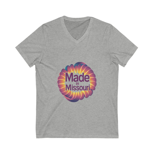 Made in Missouri Retro Sunrise V-Neck T-Shirt | State Pride Unisex Tee