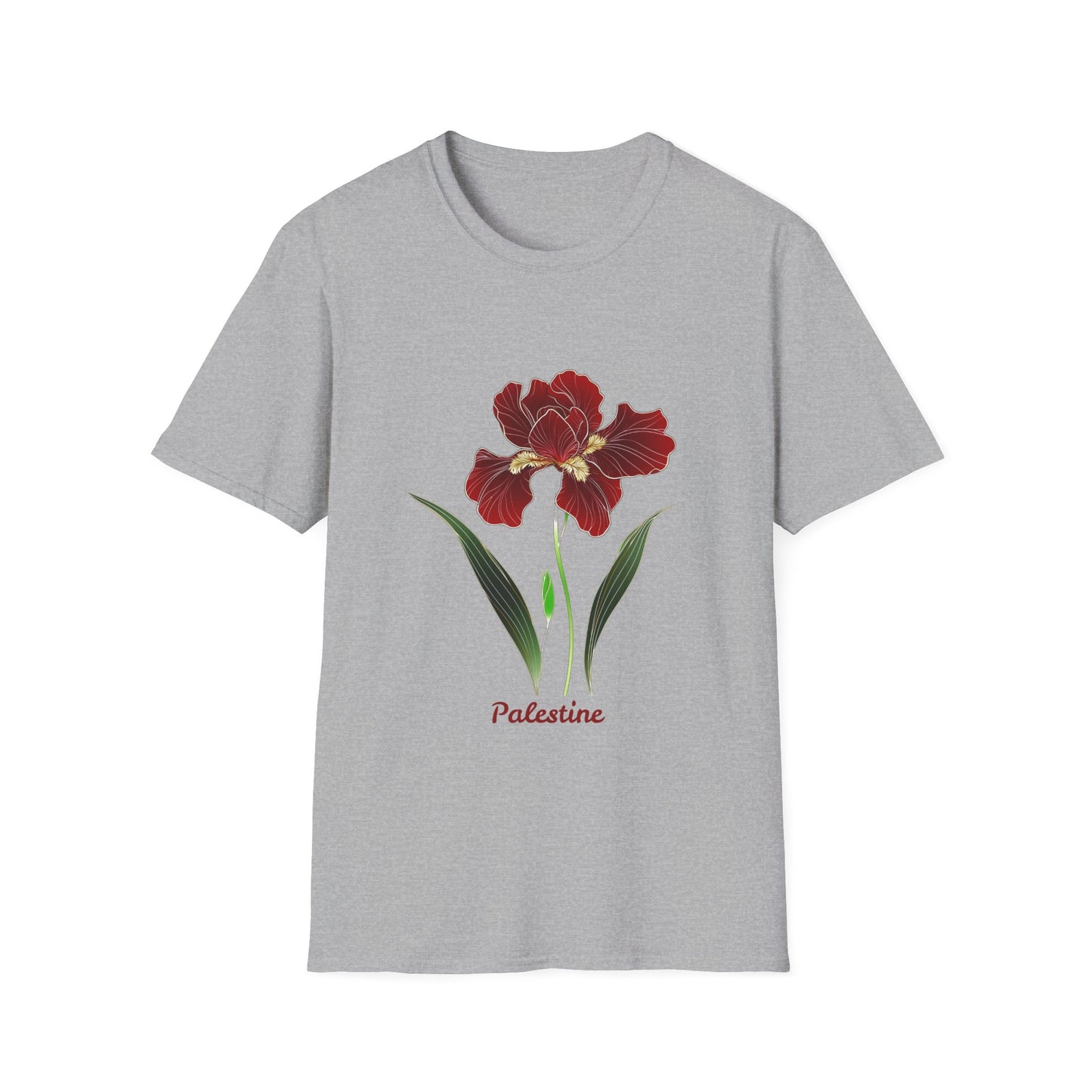 Palestine Iris Flower Unisex T-Shirt | Solidarity Cotton Tee