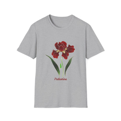 Palestine Iris Flower Unisex T-Shirt | Solidarity Cotton Tee