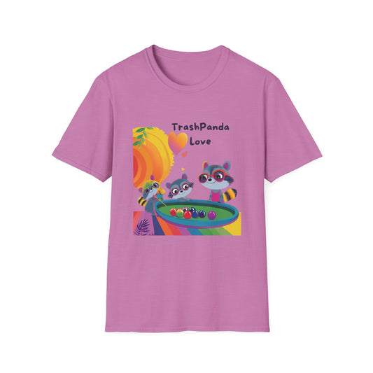 Trash Panda Love Kawaii Raccoon T-Shirt | Cute Animal Pool Party Tee