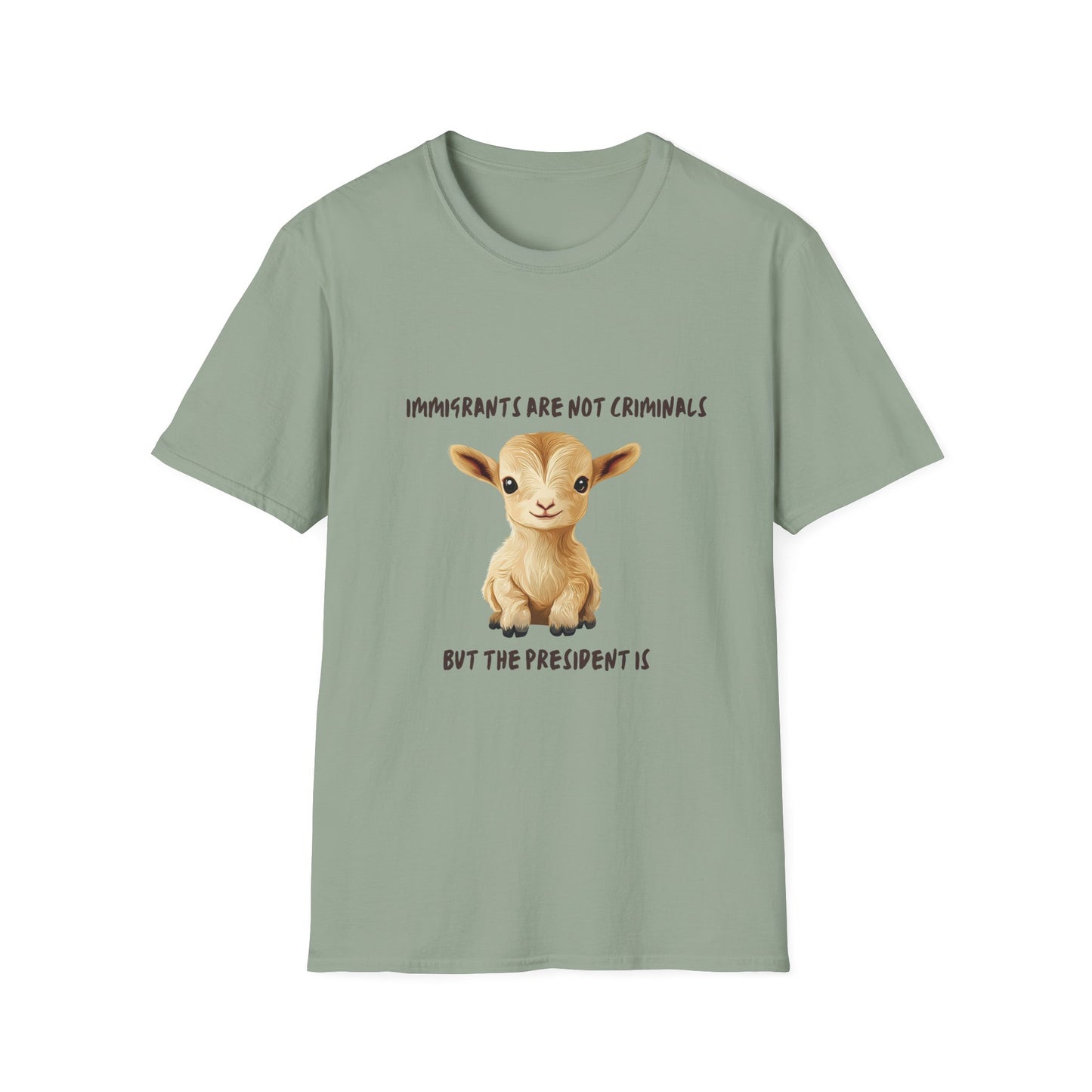 Cute Baby Goat Immigration Rights T-Shirt | Kawaii Activist Unisex Tee