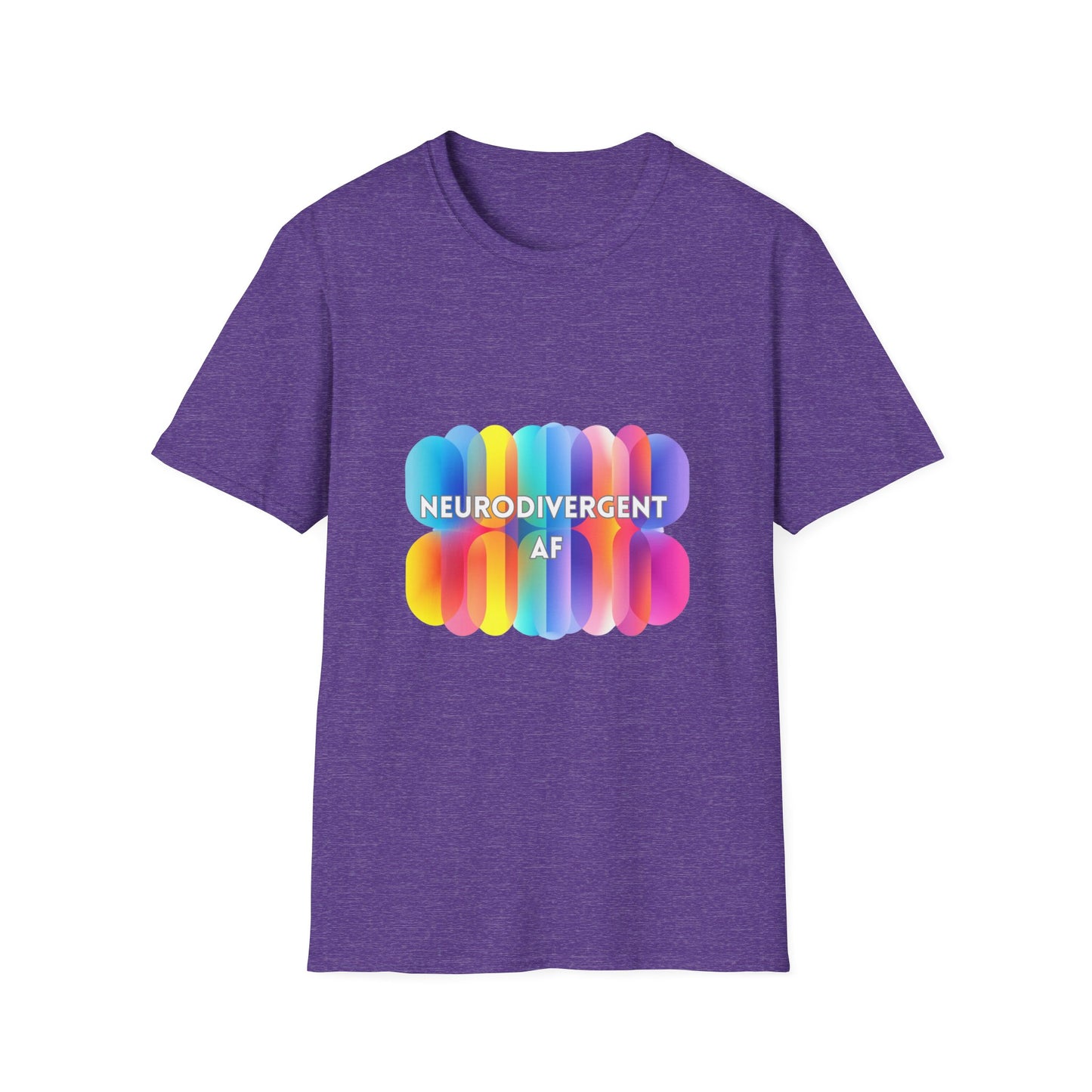 Neurodivergent AF Rainbow T-Shirt | LGBTQ+ Pride Neurodiversity Tee