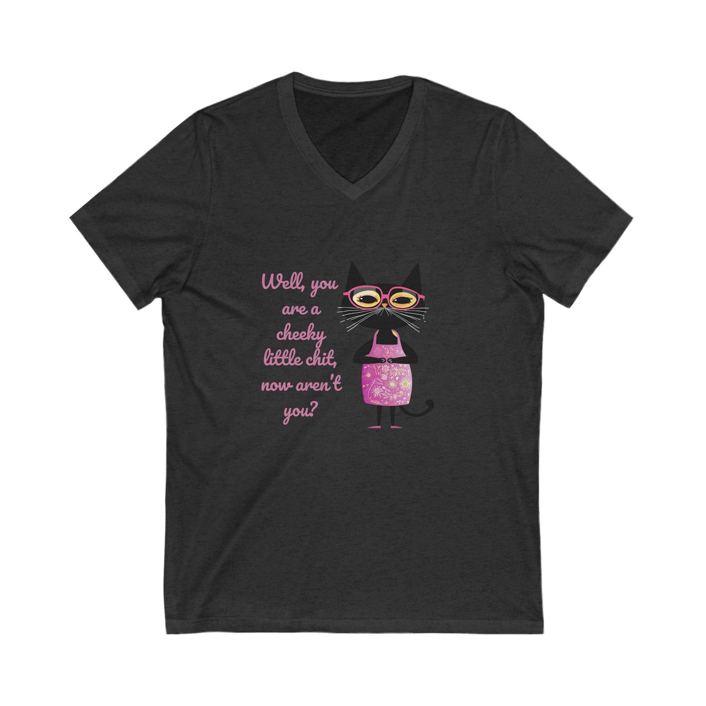 Sassy Bird Rainbow V-Neck T-Shirt | Cute Activist Kawaii Bird Unisex Tee