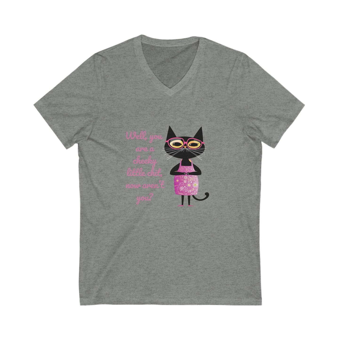 Sassy Bird Rainbow V-Neck T-Shirt | Cute Activist Kawaii Bird Unisex Tee
