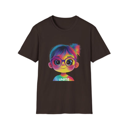 Rainbow Unity Kawaii T-Shirt | LGBTQ+ Pride Tee | Inclusive Activist Wear